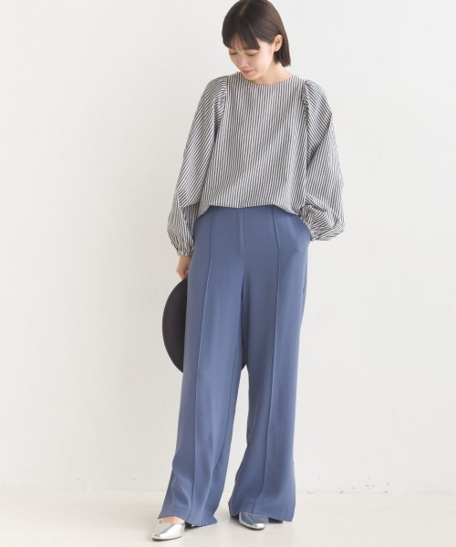 OMNES（オムネス）の「T/PU スリット入 センタープレスワイドパンツ（その他パンツ・レディース・ピンク/ブルー/ブラック/グリーン系その他/ブラウン・FREE）」の14枚目の写真