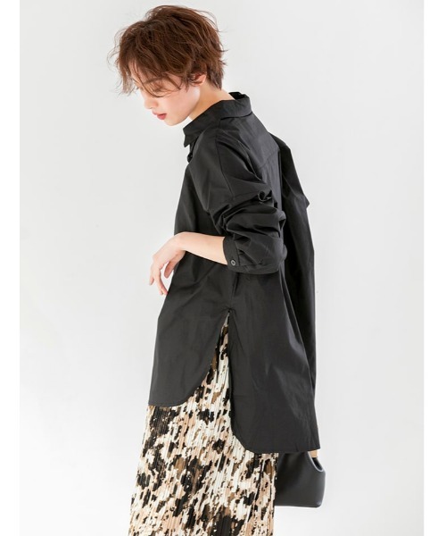 fifth（フィフス）の「サイドリボンデザインバックロングシャツ（シャツ/ブラウス・レディース・ホワイト/ブラック/イエロー・MEDIUM）」の3枚目の写真