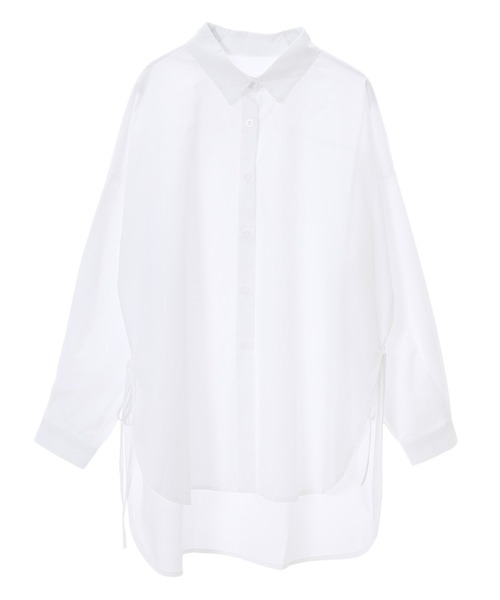 fifth（フィフス）の「サイドリボンデザインバックロングシャツ（シャツ/ブラウス・レディース・ホワイト/ブラック/イエロー・MEDIUM）」の6枚目の写真