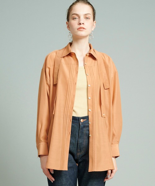 CASA FLINE(カーサフライン)の「【CASA FLINE(カーサフライン)】リサイクルポリエステルシャツ(シャツ/ブラウス・レディース・オレンジ/パープル・FREE)」の11枚目の写真