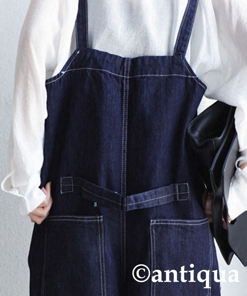 antiqua（アンティカ）の「綿100％ワンウォッシュデニムサロペット（サロペット/オーバーオール・レディース・ノンウォッシュ・M/L）」の17枚目の写真