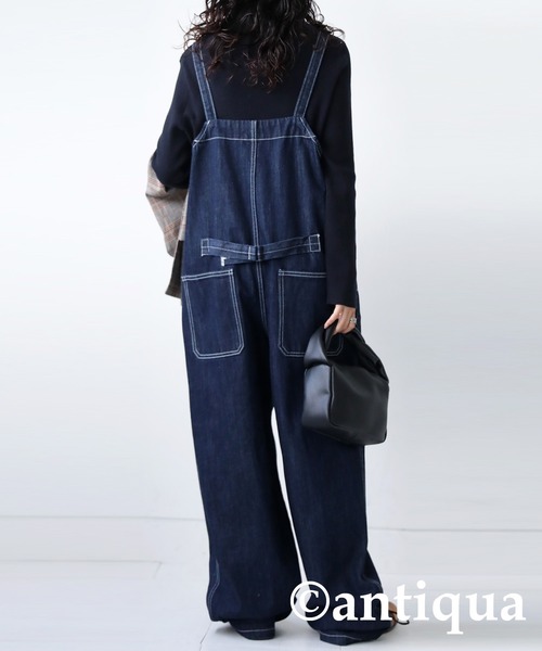 antiqua（アンティカ）の「綿100％ワンウォッシュデニムサロペット（サロペット/オーバーオール・レディース・ノンウォッシュ・M/L）」の12枚目の写真