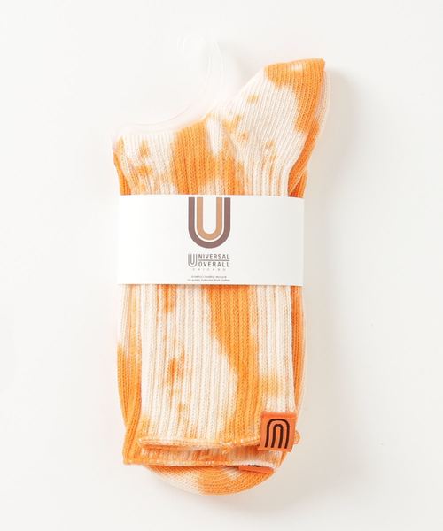 UNIVERSAL OVERALL（ユニバーサルオーバーオール）の「【UNIVERSAL OVERALL/ユニバーサルオーバーオール】むら染めリブクルー ソックス（ソックス/靴下・レディース・オレンジ/イエロー/グリーン/ブラック/パープル/ネイビー/レモンイエロー/ミント/スカイブルー/グレー/カーキ・23-25）」の11枚目の写真