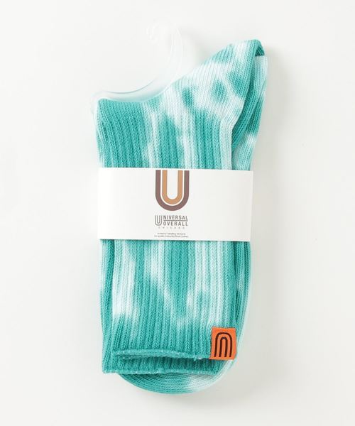 UNIVERSAL OVERALL（ユニバーサルオーバーオール）の「【UNIVERSAL OVERALL/ユニバーサルオーバーオール】むら染めリブクルー ソックス（ソックス/靴下・レディース・オレンジ/イエロー/グリーン/ブラック/パープル/ネイビー/レモンイエロー/ミント/スカイブルー/グレー/カーキ・23-25）」の5枚目の写真