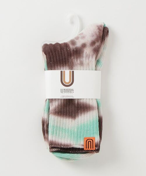 UNIVERSAL OVERALL（ユニバーサルオーバーオール）の「【UNIVERSAL OVERALL/ユニバーサルオーバーオール】むら染めリブクルー ソックス（ソックス/靴下・レディース・オレンジ/イエロー/グリーン/ブラック/パープル/ネイビー/レモンイエロー/ミント/スカイブルー/グレー/カーキ・23-25）」の6枚目の写真