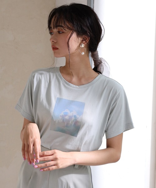 one after another NICE CLAUP（ワンアフターアナザーナイスクラップ）の「なないろアソートTシャツ（Tシャツ/カットソー・レディース・オフホワイト/サックスブルー/ピンク/ブルー/ホワイト系その他/ピンク系その他/ライトベージュ・FREE）」の4枚目の写真