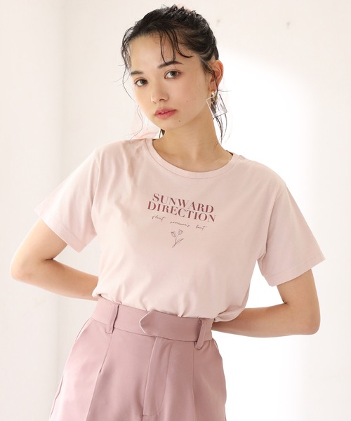 one after another NICE CLAUP（ワンアフターアナザーナイスクラップ）の「なないろアソートTシャツ（Tシャツ/カットソー・レディース・オフホワイト/サックスブルー/ピンク/ブルー/ホワイト系その他/ピンク系その他/ライトベージュ・FREE）」の6枚目の写真