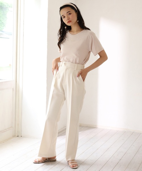 one after another NICE CLAUP（ワンアフターアナザーナイスクラップ）の「なないろアソートTシャツ（Tシャツ/カットソー・レディース・オフホワイト/サックスブルー/ピンク/ブルー/ホワイト系その他/ピンク系その他/ライトベージュ・FREE）」の18枚目の写真