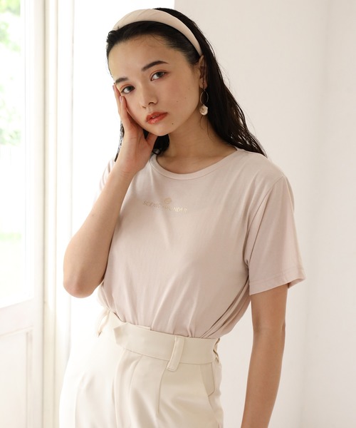 one after another NICE CLAUP（ワンアフターアナザーナイスクラップ）の「なないろアソートTシャツ（Tシャツ/カットソー・レディース・オフホワイト/サックスブルー/ピンク/ブルー/ホワイト系その他/ピンク系その他/ライトベージュ・FREE）」の14枚目の写真