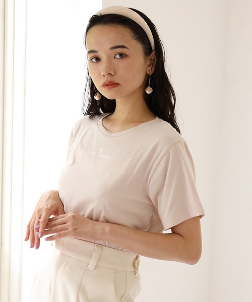 one after another NICE CLAUP（ワンアフターアナザーナイスクラップ）の「なないろアソートTシャツ（Tシャツ/カットソー・レディース・オフホワイト/サックスブルー/ピンク/ブルー/ホワイト系その他/ピンク系その他/ライトベージュ・FREE）」の15枚目の写真