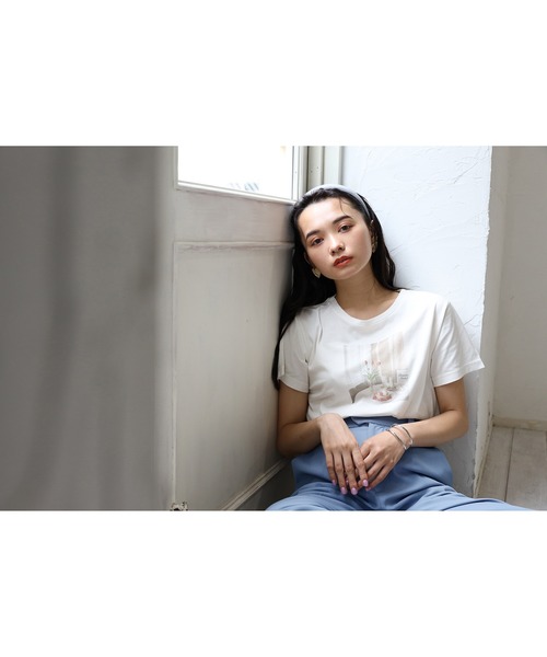 one after another NICE CLAUP（ワンアフターアナザーナイスクラップ）の「なないろアソートTシャツ（Tシャツ/カットソー・レディース・オフホワイト/サックスブルー/ピンク/ブルー/ホワイト系その他/ピンク系その他/ライトベージュ・FREE）」の8枚目の写真