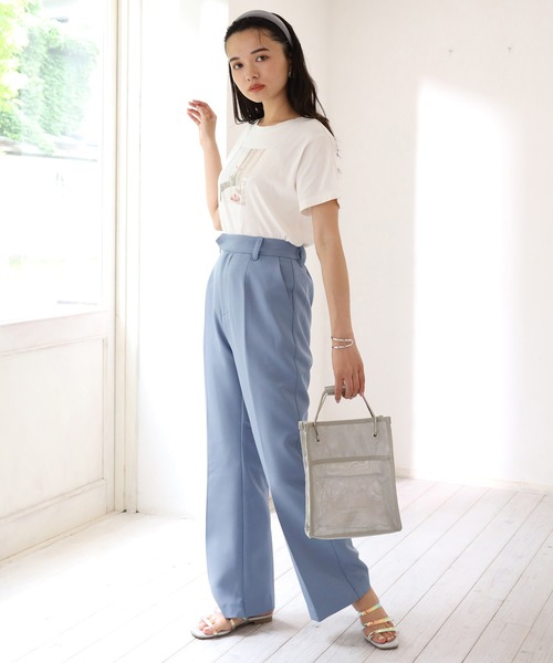 one after another NICE CLAUP（ワンアフターアナザーナイスクラップ）の「なないろアソートTシャツ（Tシャツ/カットソー・レディース・オフホワイト/サックスブルー/ピンク/ブルー/ホワイト系その他/ピンク系その他/ライトベージュ・FREE）」の11枚目の写真