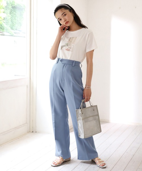 one after another NICE CLAUP（ワンアフターアナザーナイスクラップ）の「なないろアソートTシャツ（Tシャツ/カットソー・レディース・オフホワイト/サックスブルー/ピンク/ブルー/ホワイト系その他/ピンク系その他/ライトベージュ・FREE）」の12枚目の写真