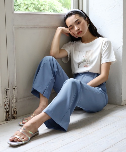 one after another NICE CLAUP（ワンアフターアナザーナイスクラップ）の「なないろアソートTシャツ（Tシャツ/カットソー・レディース・オフホワイト/サックスブルー/ピンク/ブルー/ホワイト系その他/ピンク系その他/ライトベージュ・FREE）」の9枚目の写真