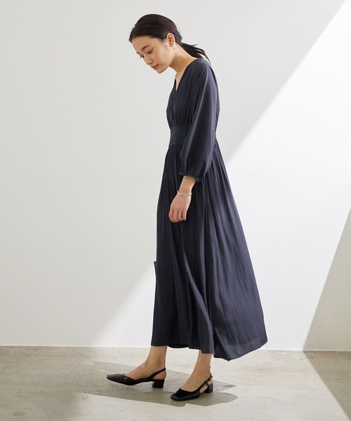 ADAM ET ROPE'(アダムエロペ)の「デシンジャガードウエストマークワンピース(ワンピース・レディース・ネイビー/オレンジ・FREE)」の4枚目の写真