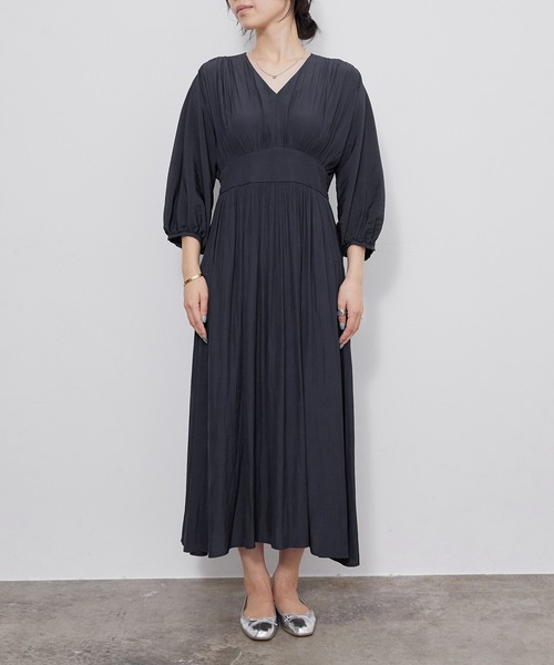 ADAM ET ROPE'(アダムエロペ)の「デシンジャガードウエストマークワンピース(ワンピース・レディース・ネイビー/オレンジ・FREE)」の6枚目の写真