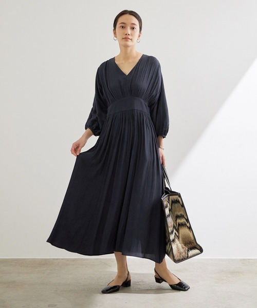 ADAM ET ROPE'(アダムエロペ)の「デシンジャガードウエストマークワンピース(ワンピース・レディース・ネイビー/オレンジ・FREE)」の15枚目の写真