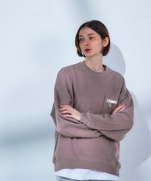 Loose/ルース | 【Loose】オーバーサイズ 裏毛 ステッチジップポケット プルオーバー スウェット(スウェット)