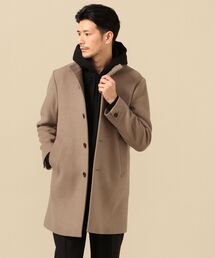 SHIPS | SHIPS: FINE WOOL 後染め メルトン スタンドカラー コート(ステンカラーコート)