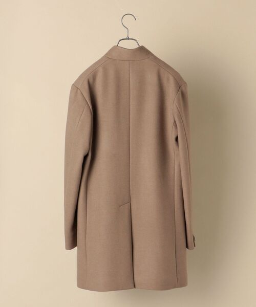 SHIPS（シップス）の「SHIPS: スーパー120'S EX FINE WOOL 反染め メルトン スタンドカラー コート（ステンカラーコート・メンズ・カーキ・SMALL/MEDIUM/LARGE/X-LARGE）」の14枚目の写真