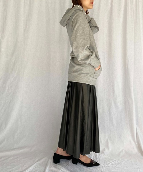 PICCIN（ピッチン）の「フェイクレザーロングスカート（スカート・レディース・ブラック/ブラウン・M）」の18枚目の写真