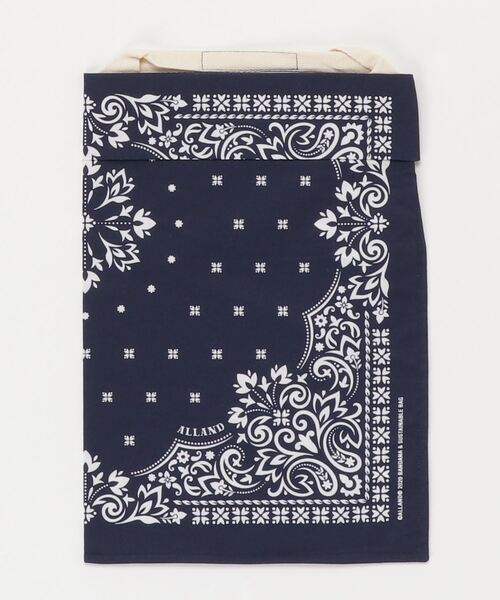 ALLAND（オルランド）の「ALLAND/オルランド バンダナ柄エコバッグ BANDANA BAG（エコバッグ/サブバッグ・メンズ・ブラック×ホワイト/ブラック系その他/ブラウン系その他/ブルー系その他/ブルー系その他2/ブルー系その他3・FREE）」の13枚目の写真
