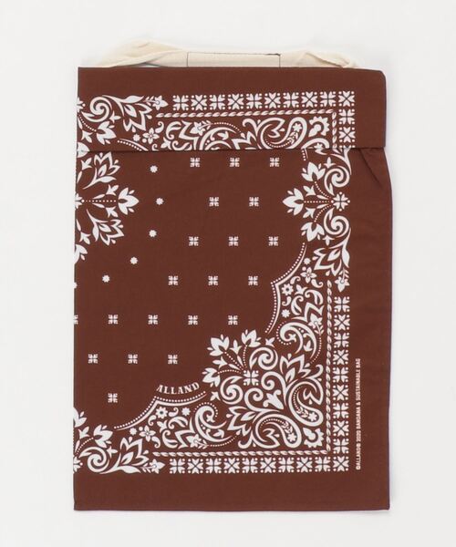 ALLAND（オルランド）の「ALLAND/オルランド バンダナ柄エコバッグ BANDANA BAG（エコバッグ/サブバッグ・メンズ・ブラック×ホワイト/ブラック系その他/ブラウン系その他/ブルー系その他/ブルー系その他2/ブルー系その他3・FREE）」の14枚目の写真