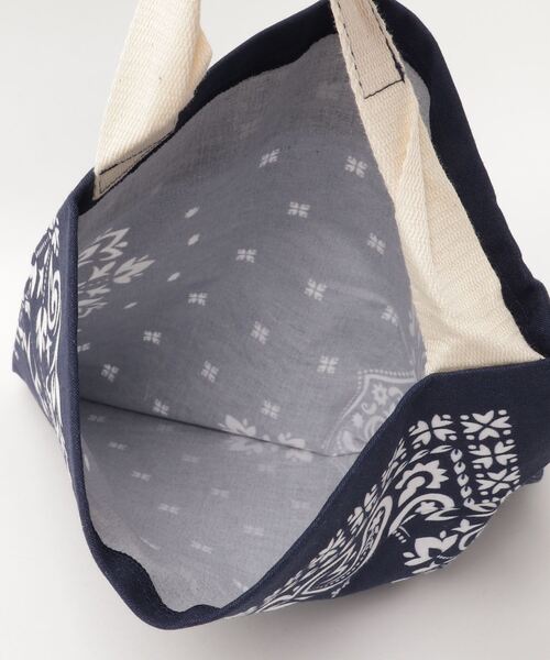 ALLAND（オルランド）の「ALLAND/オルランド バンダナ柄エコバッグ BANDANA BAG（エコバッグ/サブバッグ・メンズ・ブラック×ホワイト/ブラック系その他/ブラウン系その他/ブルー系その他/ブルー系その他2/ブルー系その他3・FREE）」の11枚目の写真