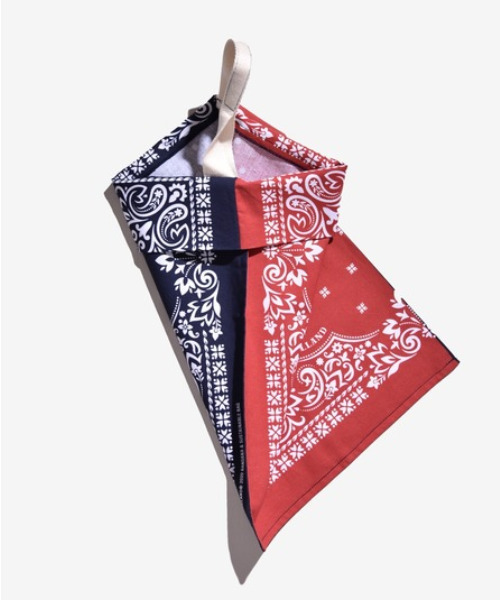 ALLAND（オルランド）の「ALLAND/オルランド バンダナ柄エコバッグ BANDANA BAG（エコバッグ/サブバッグ・メンズ・ブラック×ホワイト/ブラック系その他/ブラウン系その他/ブルー系その他/ブルー系その他2/ブルー系その他3・FREE）」の6枚目の写真