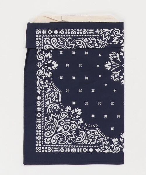 ALLAND（オルランド）の「ALLAND/オルランド バンダナ柄エコバッグ BANDANA BAG（エコバッグ/サブバッグ・メンズ・ブラック×ホワイト/ブラック系その他/ブラウン系その他/ブルー系その他/ブルー系その他2/ブルー系その他3・FREE）」の18枚目の写真