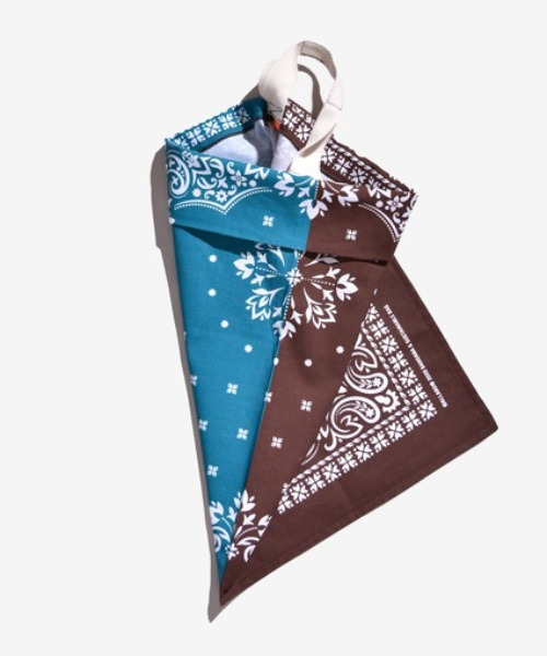 ALLAND（オルランド）の「ALLAND/オルランド バンダナ柄エコバッグ BANDANA BAG（エコバッグ/サブバッグ・メンズ・ブラック×ホワイト/ブラック系その他/ブラウン系その他/ブルー系その他/ブルー系その他2/ブルー系その他3・FREE）」の21枚目の写真