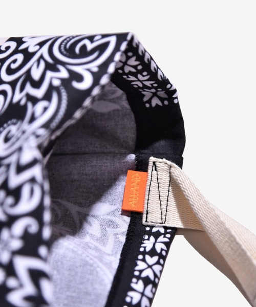 ALLAND（オルランド）の「ALLAND/オルランド バンダナ柄エコバッグ BANDANA BAG（エコバッグ/サブバッグ・メンズ・ブラック×ホワイト/ブラック系その他/ブラウン系その他/ブルー系その他/ブルー系その他2/ブルー系その他3・FREE）」の22枚目の写真
