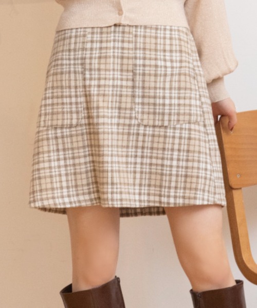 Mysa&Liina（ミーサリーナ）の「台形ミニスカート（スカート・レディース・ブラック/ピンク/A/B/キナリ・M）」の5枚目の写真