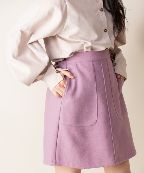 Mysa&Liina（ミーサリーナ）の「台形ミニスカート（スカート・レディース・ブラック/ピンク/A/B/キナリ・M）」の16枚目の写真