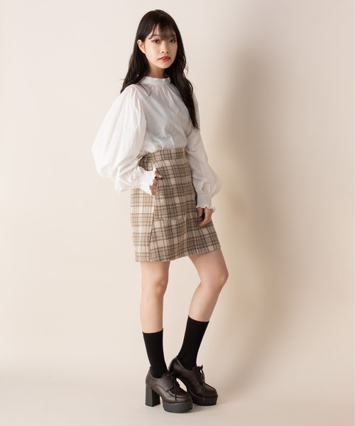 Mysa&Liina（ミーサリーナ）の「台形ミニスカート（スカート・レディース・ブラック/ピンク/A/B/キナリ・M）」の8枚目の写真