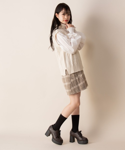 Mysa&Liina（ミーサリーナ）の「台形ミニスカート（スカート・レディース・ブラック/ピンク/A/B/キナリ・M）」の6枚目の写真