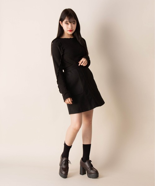 Mysa&Liina（ミーサリーナ）の「台形ミニスカート（スカート・レディース・ブラック/ピンク/A/B/キナリ・M）」の22枚目の写真