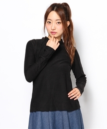 mystic | 襟レースニットソープルオーバー(Tシャツ/カットソー)