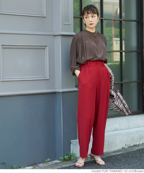 coca（coca）（コカ）の「＼＼新色登場／／サテンボタンブラウス（シャツ/ブラウス・レディース・グレー系その他/ホワイト/ブラック/ライトブルー/パープル/ブラウン/マスタード・ONE SIZE）」の13枚目の写真