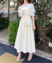 EPIMI E'PIMMY | バックデザインフレアデニムジャンスカ(ジャンパースカート)