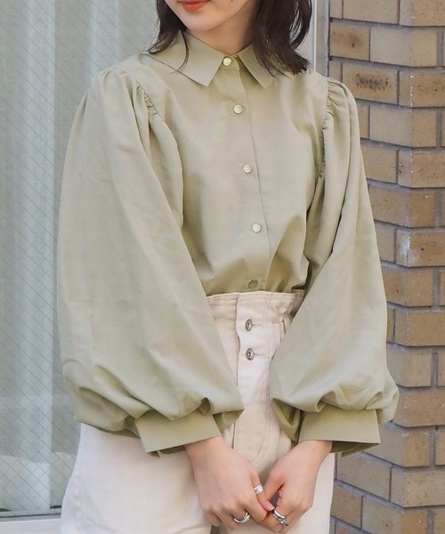 tiptop（ティップトップ）の「レース襟付き2wayブラウス（シャツ/ブラウス・レディース・オフホワイト/A/ブラック/グリーン/ブルー/ラベンダー/B/C/F・FREE）」の3枚目の写真