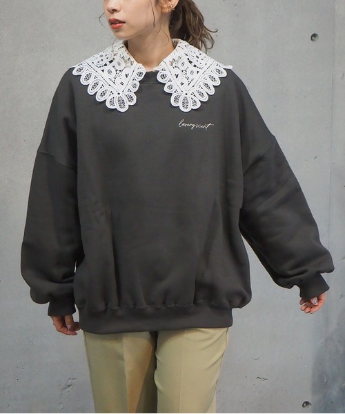 tiptop（ティップトップ）の「レース襟付き2wayブラウス（シャツ/ブラウス・レディース・オフホワイト/A/ブラック/グリーン/ブルー/ラベンダー/B/C/F・FREE）」の11枚目の写真