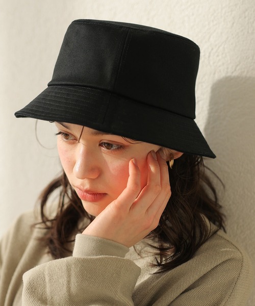 earth music&ecology（アースミュージックアンドエコロジー）の「ツイルバケットハット ＊（ハット・レディース・ブラック/ベージュ・FREE）」の2枚目の写真