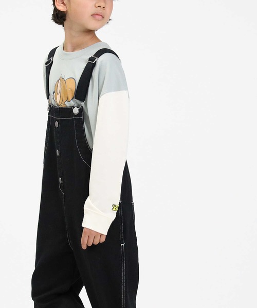 MPS(エムピーエス)の「【MPS】フロントボタンオーバーオール(その他パンツ・キッズ・ダークインディゴブルー/オフホワイト/ブラック・120/140/155/105/130/160/150)」の3枚目の写真