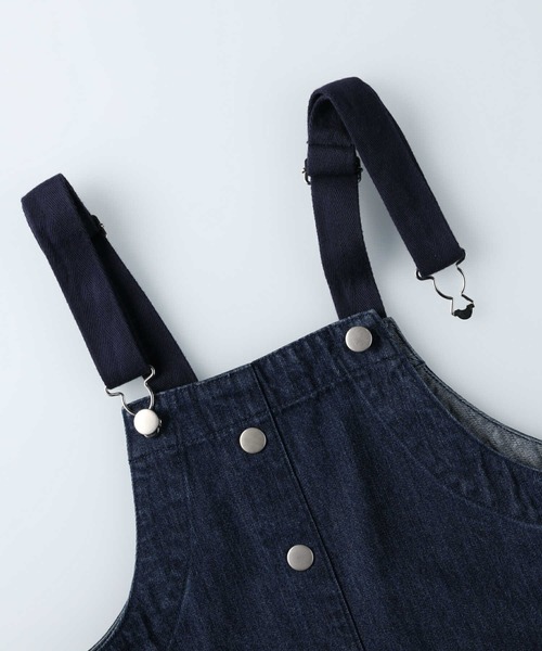 MPS(エムピーエス)の「【MPS】フロントボタンオーバーオール(その他パンツ・キッズ・ダークインディゴブルー/オフホワイト/ブラック・120/140/155/105/130/160/150)」の4枚目の写真