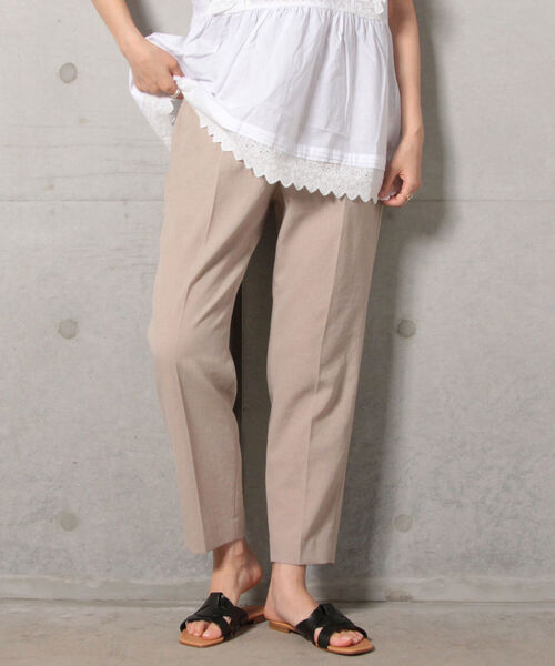 fredy emue（フレディエミュ）の「[新色追加]ストレッチツイルテーパードパンツ（その他パンツ・レディース・ブラック/ピンク/ネイビー/イエロー/ベージュ/ダークブラウン/グリーン系その他・36/40/34/38）」の3枚目の写真