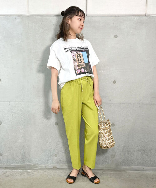 fredy emue（フレディエミュ）の「[新色追加]ストレッチツイルテーパードパンツ（その他パンツ・レディース・ブラック/ピンク/ネイビー/イエロー/ベージュ/ダークブラウン/グリーン系その他・36/40/34/38）」の11枚目の写真