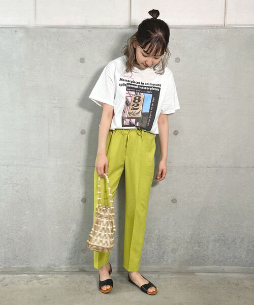 fredy emue（フレディエミュ）の「[新色追加]ストレッチツイルテーパードパンツ（その他パンツ・レディース・ブラック/ピンク/ネイビー/イエロー/ベージュ/ダークブラウン/グリーン系その他・36/40/34/38）」の13枚目の写真