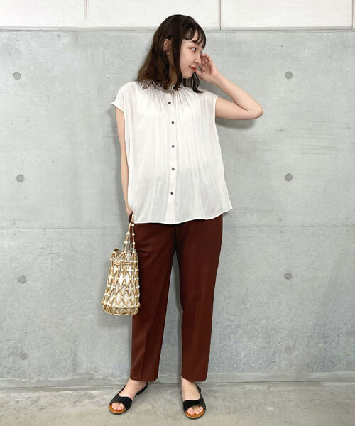 fredy emue（フレディエミュ）の「[新色追加]ストレッチツイルテーパードパンツ（その他パンツ・レディース・ブラック/ピンク/ネイビー/イエロー/ベージュ/ダークブラウン/グリーン系その他・36/40/34/38）」の20枚目の写真