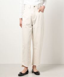 Samansa Mos2 blue | ECO DENIM サイドスリットパンツ(デニムパンツ)